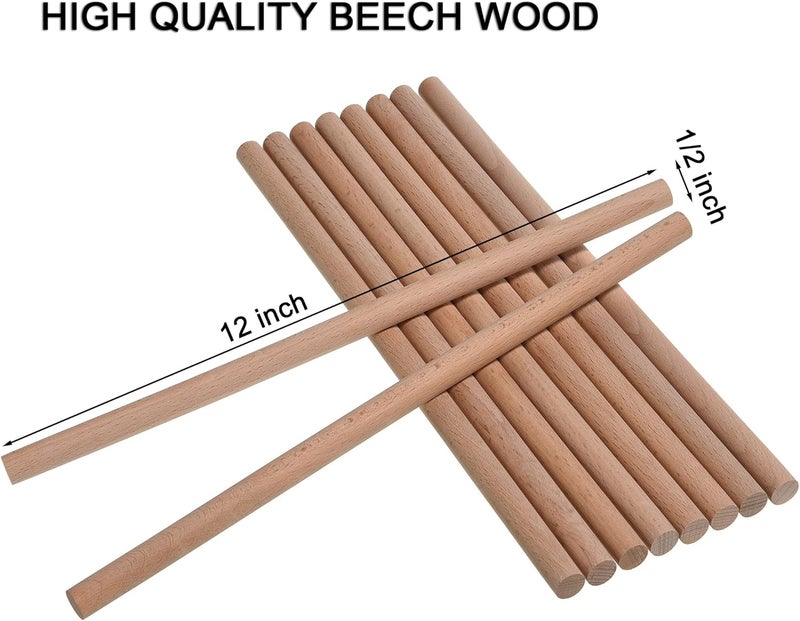 MGTECH 60 Pack Rhythm Sticks for Kids, 12 Inch Wood Lummi Sticks Music Percussion Sticks - Image 2